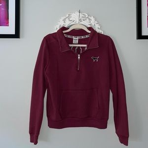 VS pink half zip sweatshirt ♥️